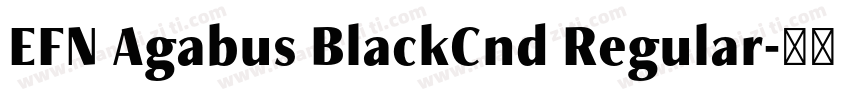EFN Agabus BlackCnd Regular字体转换